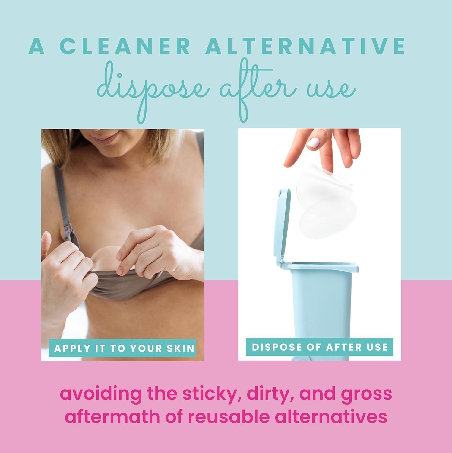 LaVie aloe-vera-infused-pad-closeup highlights hydration and soothing relief for tender nipples.