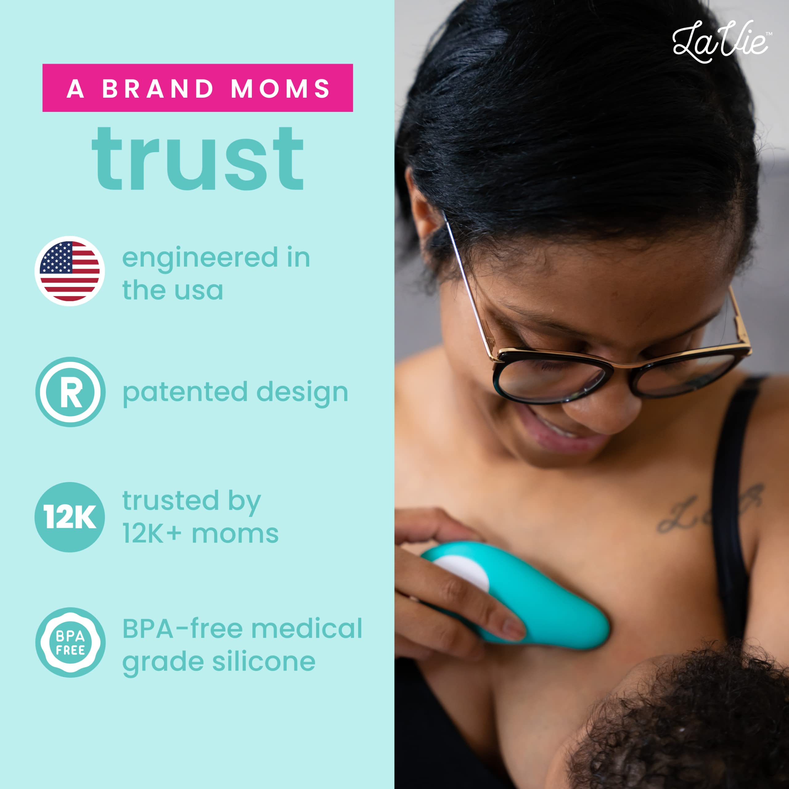 LaVie lactation massager durable construction promises long-term postpartum use