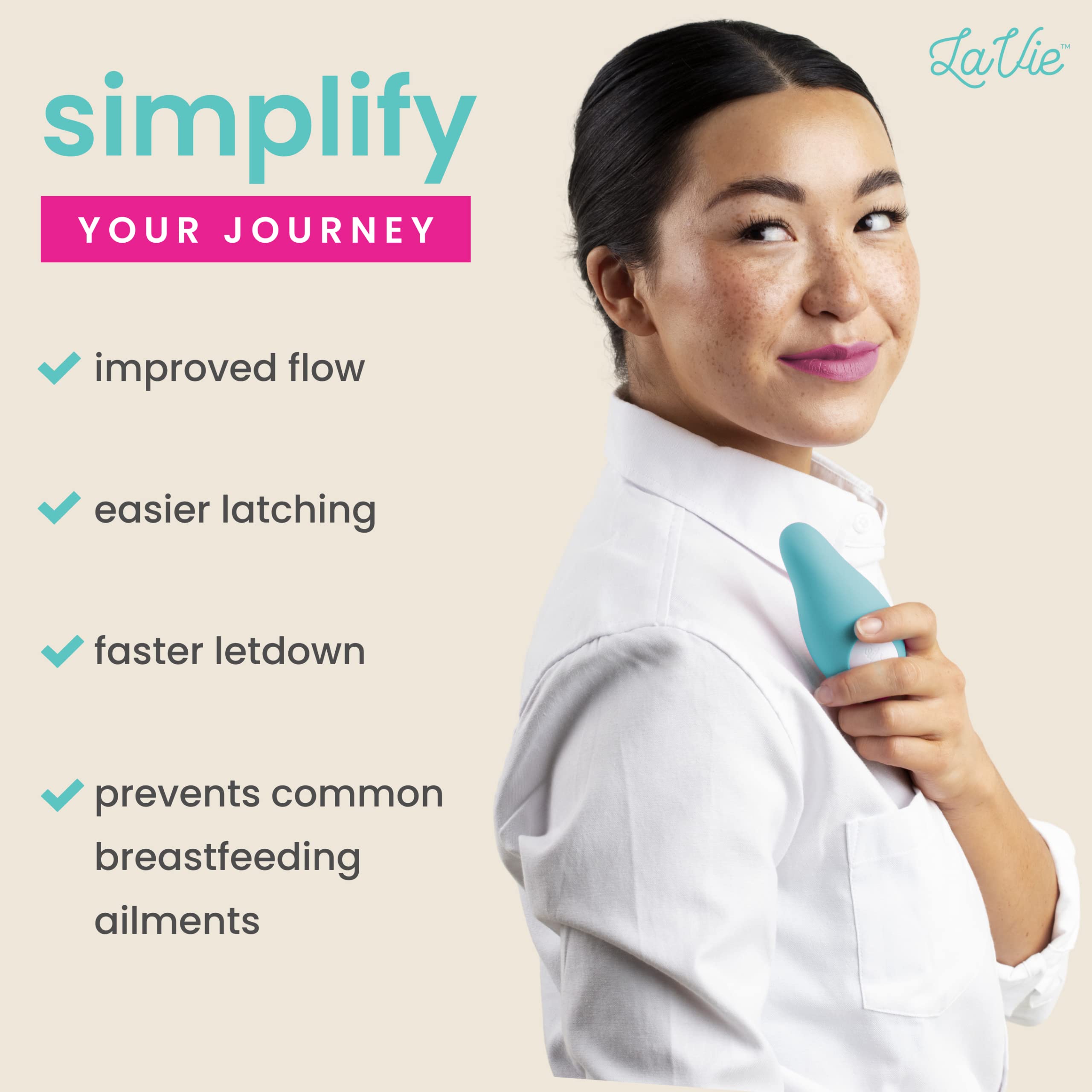 LaVie lactation massager three vibration modes tailor massage to needs