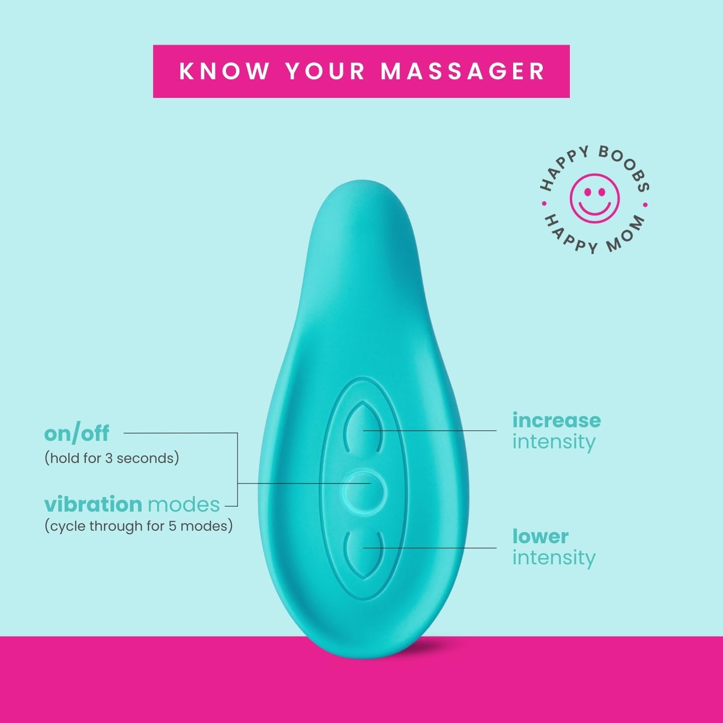 LaVie lactation massager usb charging cord included for quick recharging