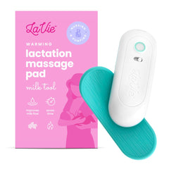 LaVie Lactation Massager warming unit in packaging for convenient on-the-go pumping support.