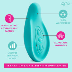 LaVie lactation massager waterproof design shown for comfortable shower use