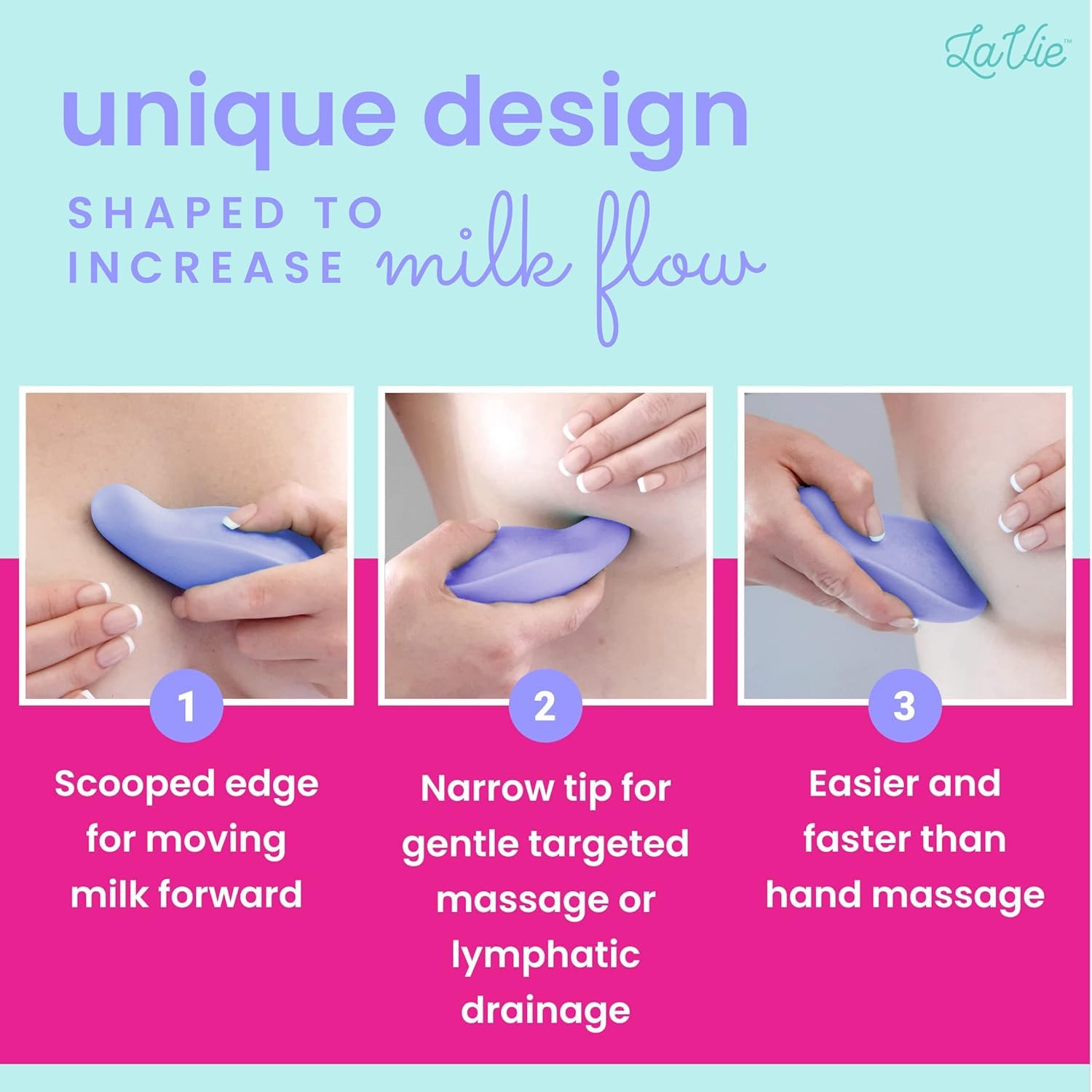 LaVie warming lactation massager soft carrying pouch keeps the device protected