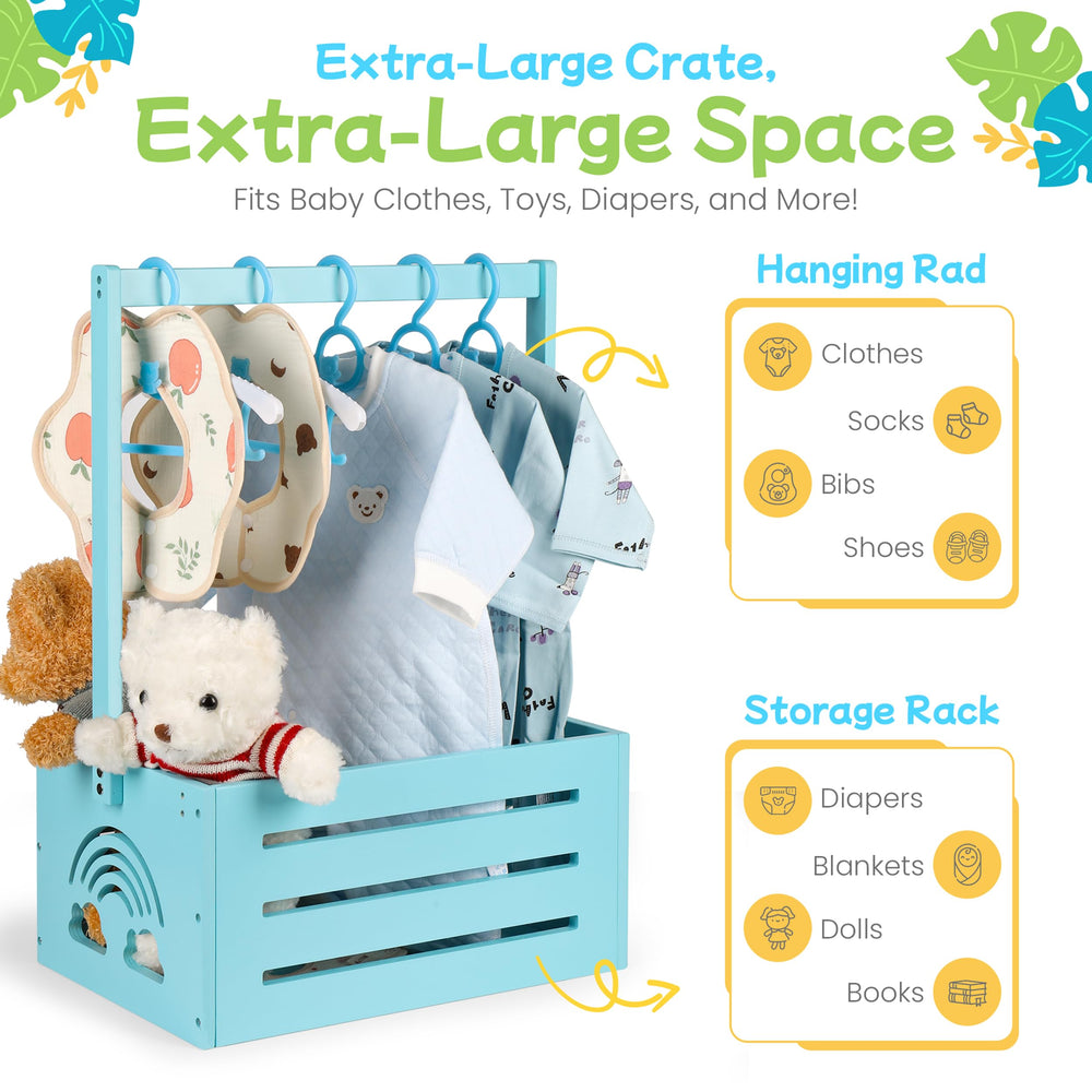 Lavuash dual storage keeps clothes and toys neatly within reach