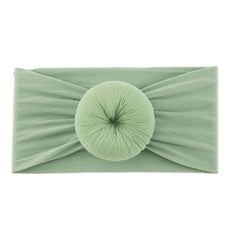 Lawie donut top-knot headband green ideal for photoshoots and outfits