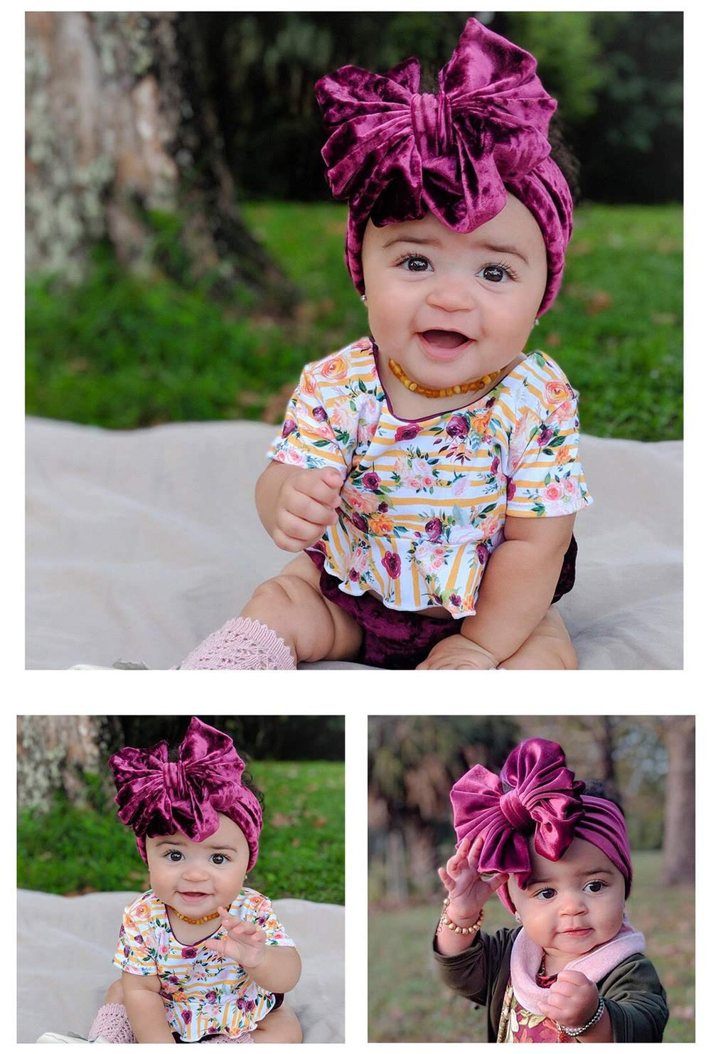 Lawie velvet headband fabric closeup shows plush texture for gentle wear.