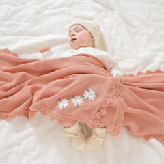 LAWKUL 40x30 blanket laid flat ready for swaddling or cuddling