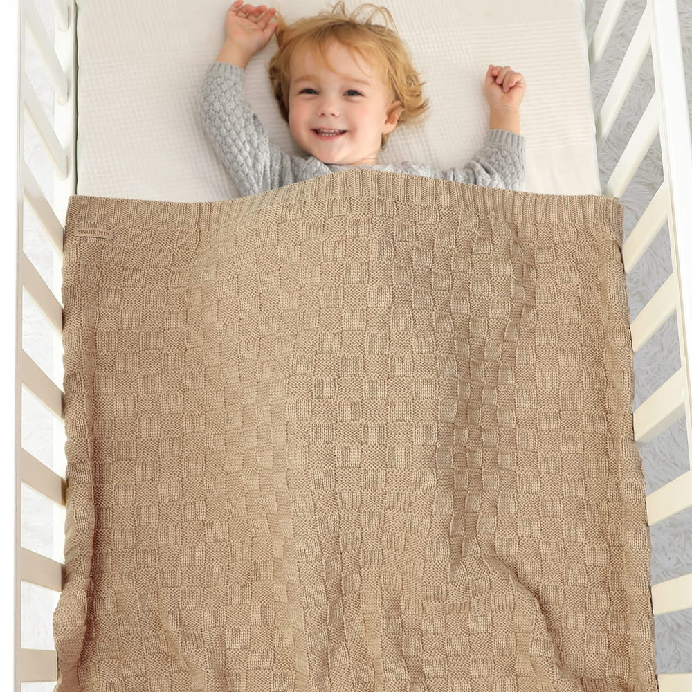 LAWKUL baby blanket checker pattern colors show vibrant nursery-friendly style