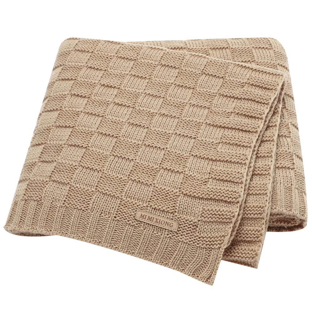 LAWKUL baby blanket knit cable texture highlights cozy warmth for delicate skin