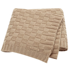 LAWKUL baby blanket knit cable texture highlights cozy warmth for delicate skin