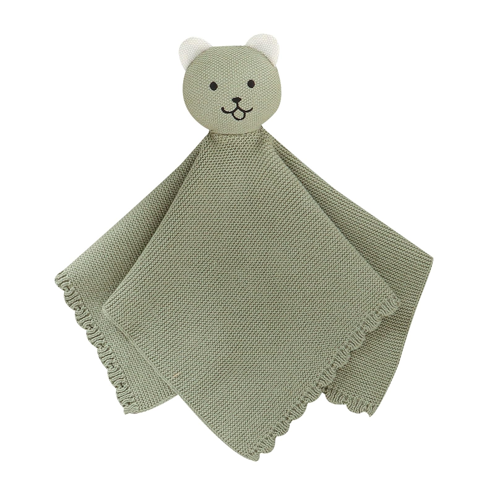 LAWKUL Bear Lovey blanket close-up in soft cotton for newborn comfort