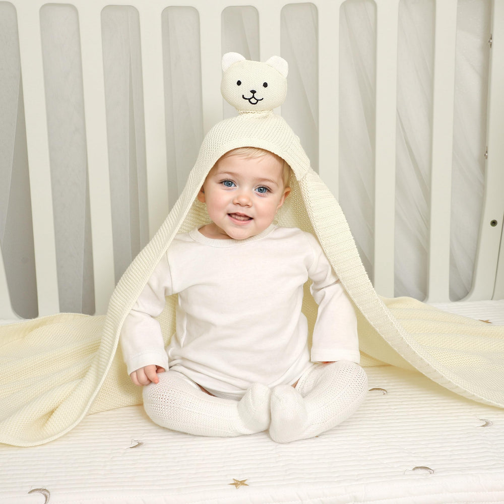 LAWKUL Bear Lovey textured ears detail highlights tactile engagement for self-soothing.
