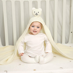 LAWKUL Bear Lovey textured ears detail highlights tactile engagement for self-soothing.