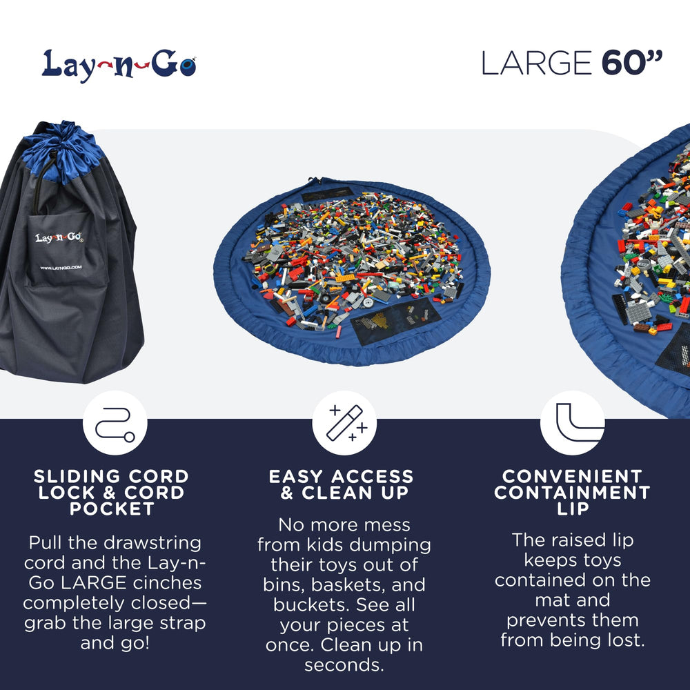 Lay-n-Go four mesh pockets organize small pieces for quick access