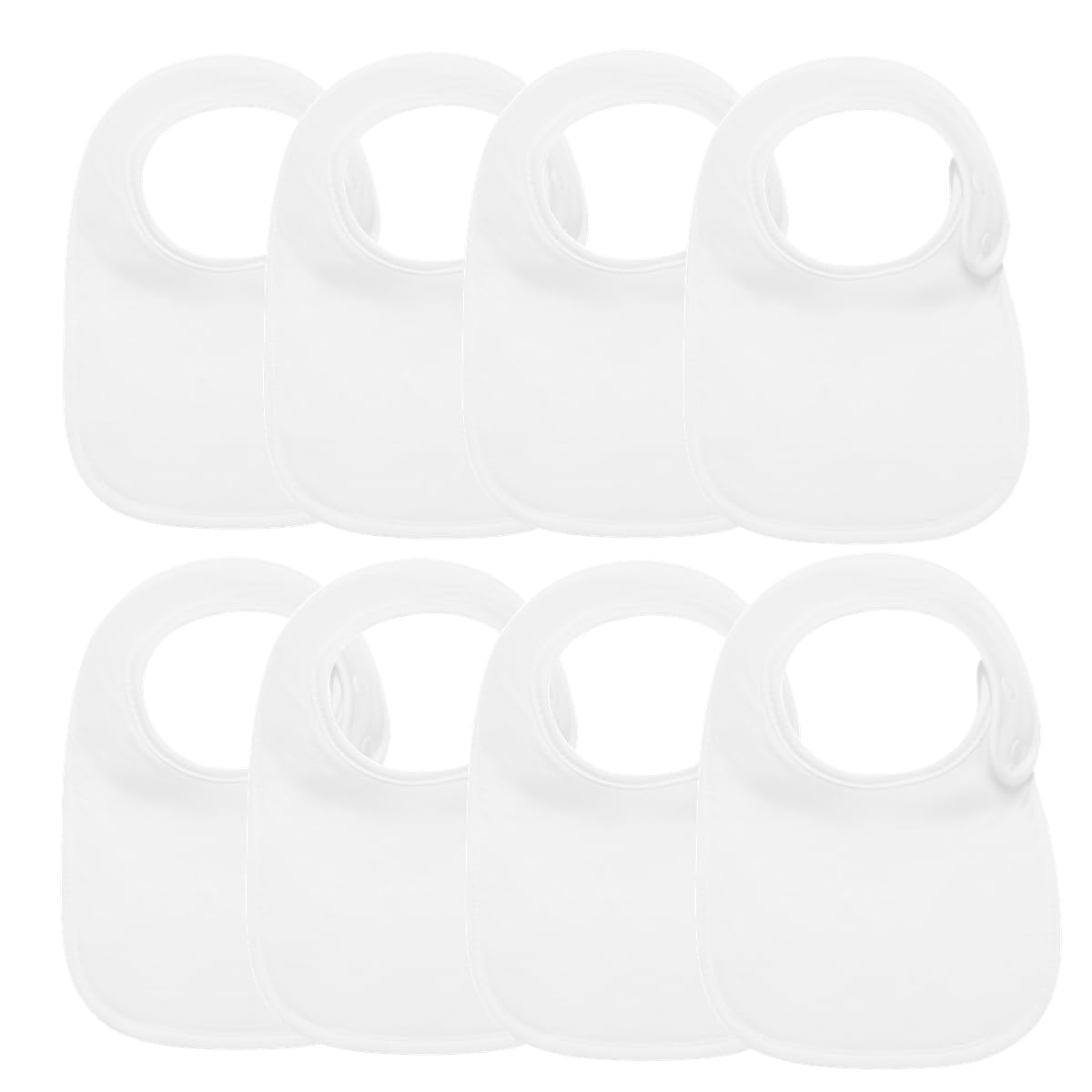 LazyRhino 8-pack baby bibs in unisex design keep outfits clean during meals.
