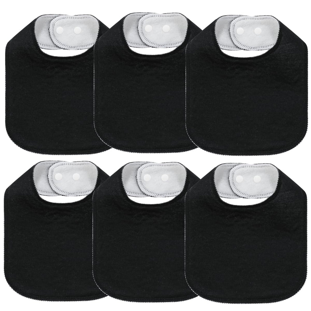 lazyrhino 8-pack baby bibs in assorted colors closeup highlights ultra-soft, highly absorbent fabric for drool.