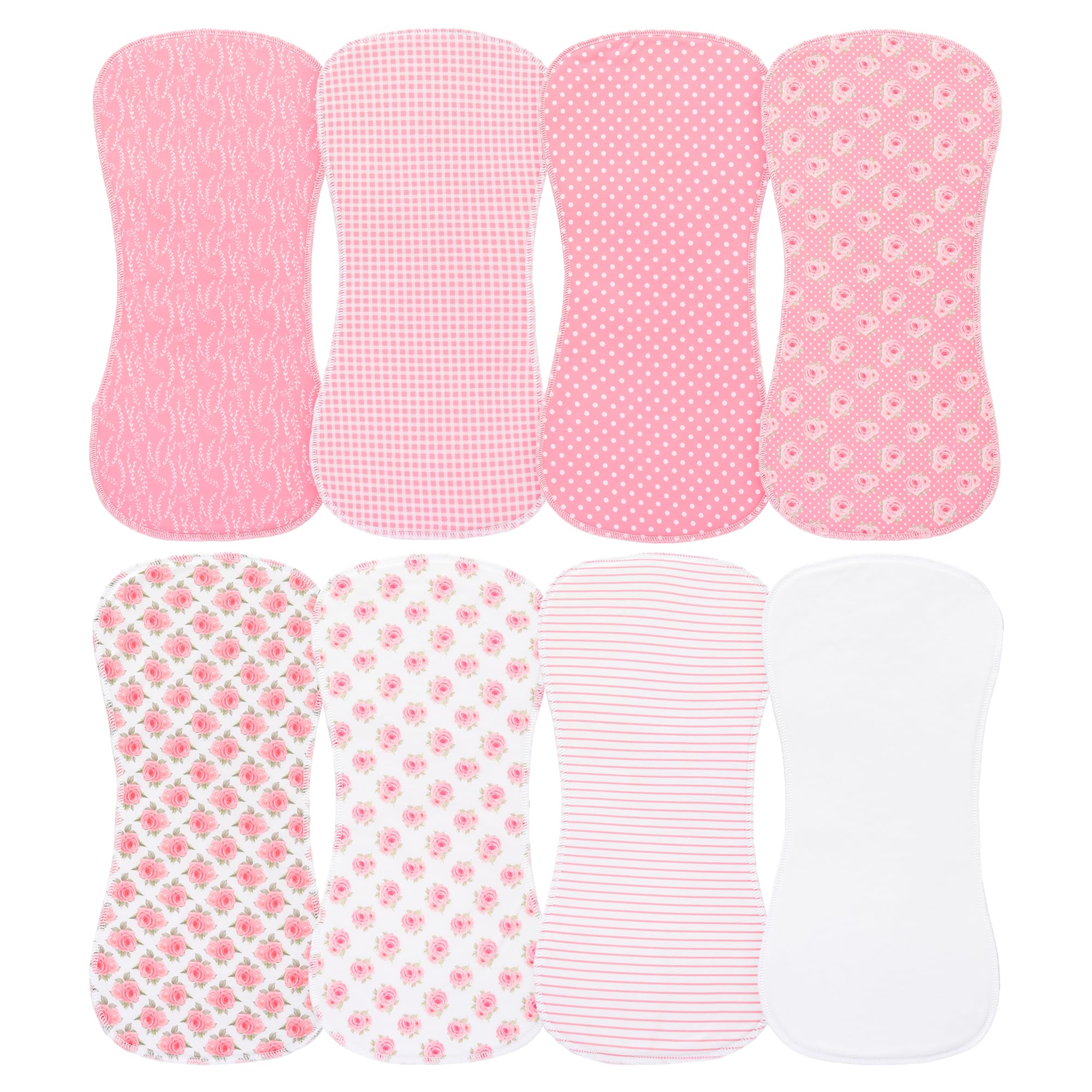 lazyrhino 8-pack burp cloths pack front for versatile daily baby care.