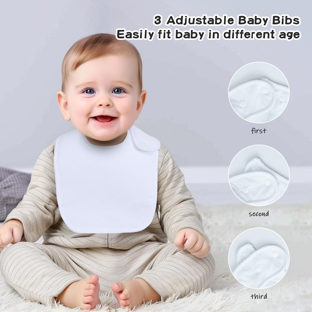 LazyRhino baby bibs absorbent fabric keeps clothes dry during teething sessions.