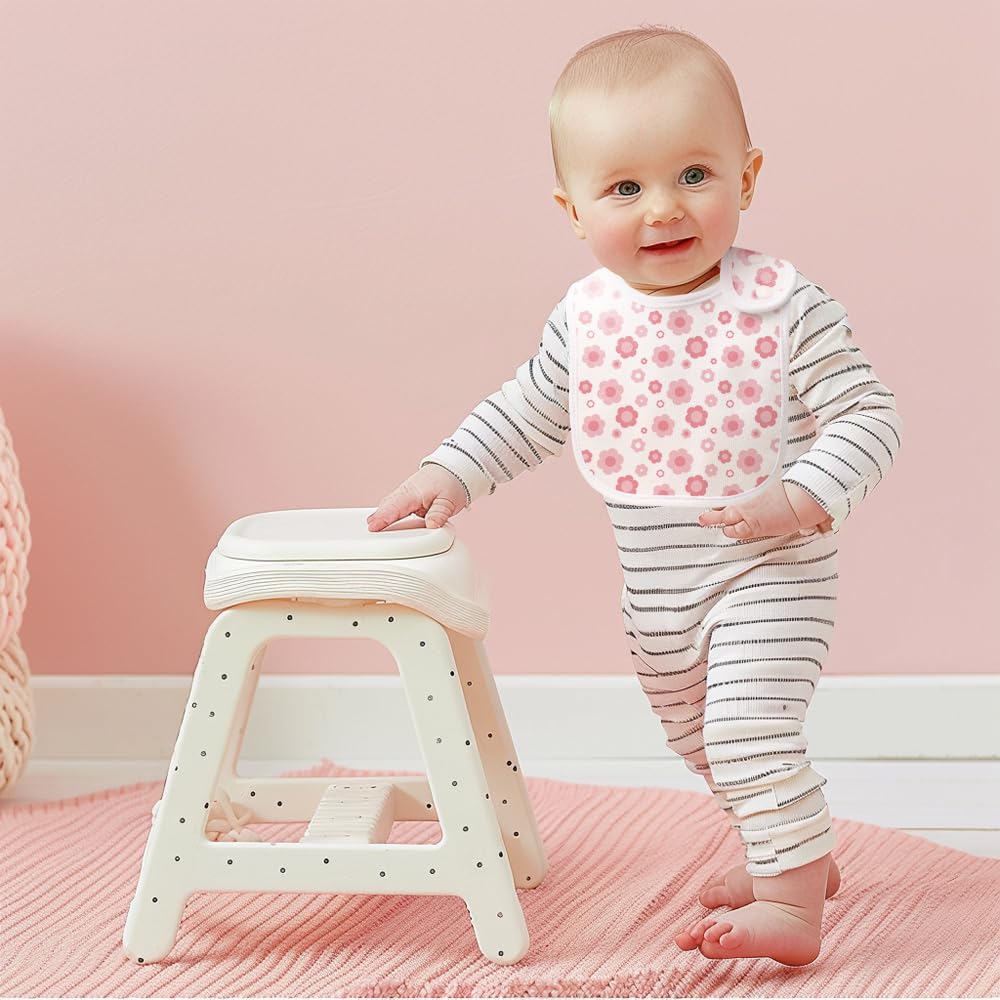 LazyRhino baby bib pink color option for daily messes.