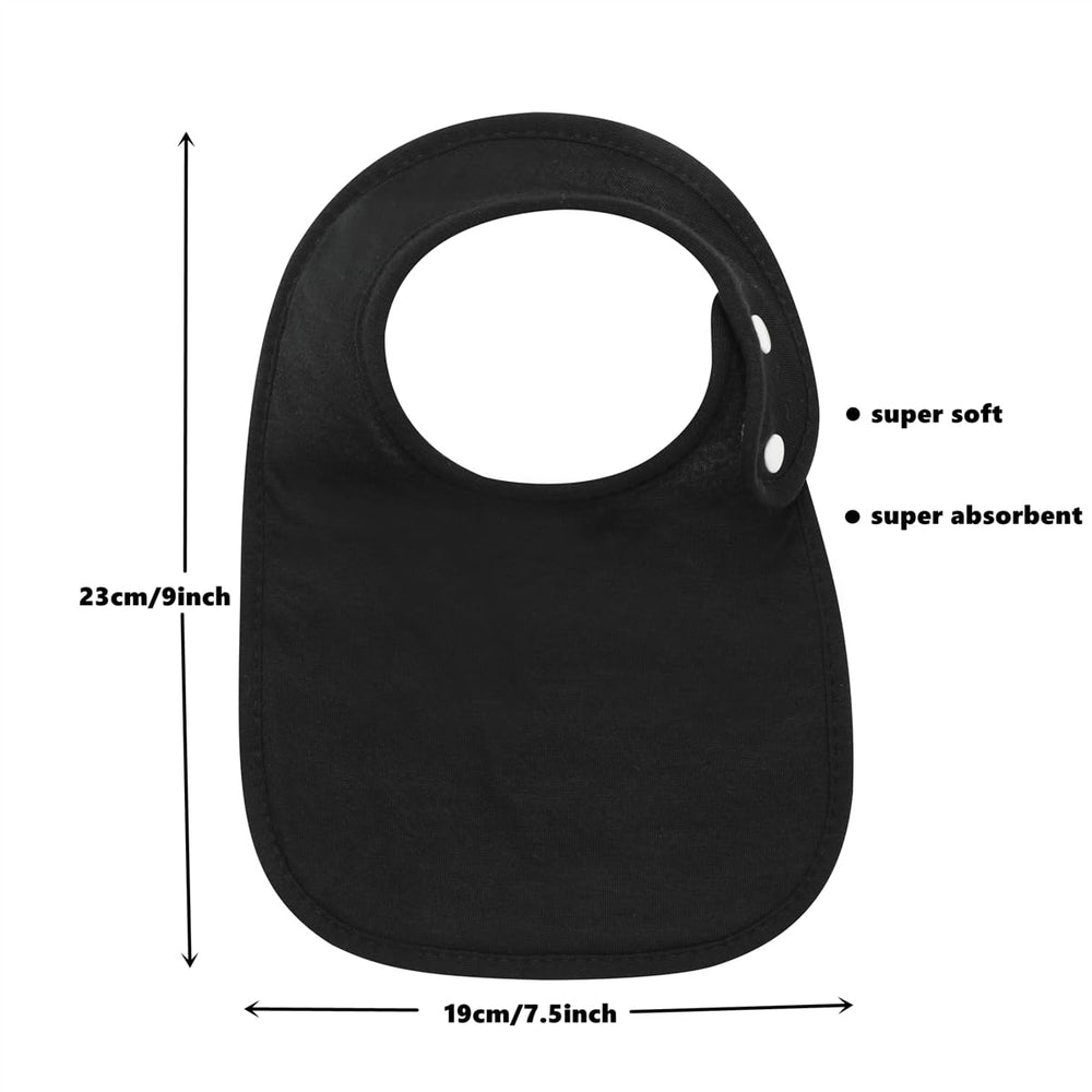 lazyrhino baby bibs snaps close-up illustrating adjustable neck for growth.
