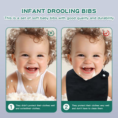 lazyrhino teething bib close-up showing drool absorption and durability.