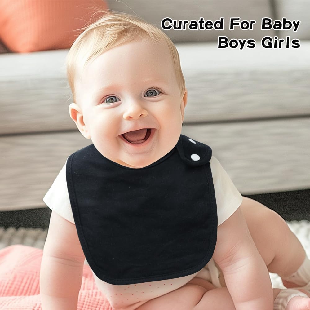 lazyrhino unisex baby bib worn by toddler for versatile everyday use.