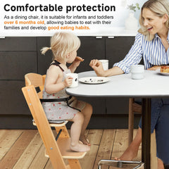 Lcoco&Dream high chair features a stable Z-shaped base to prevent tipping.