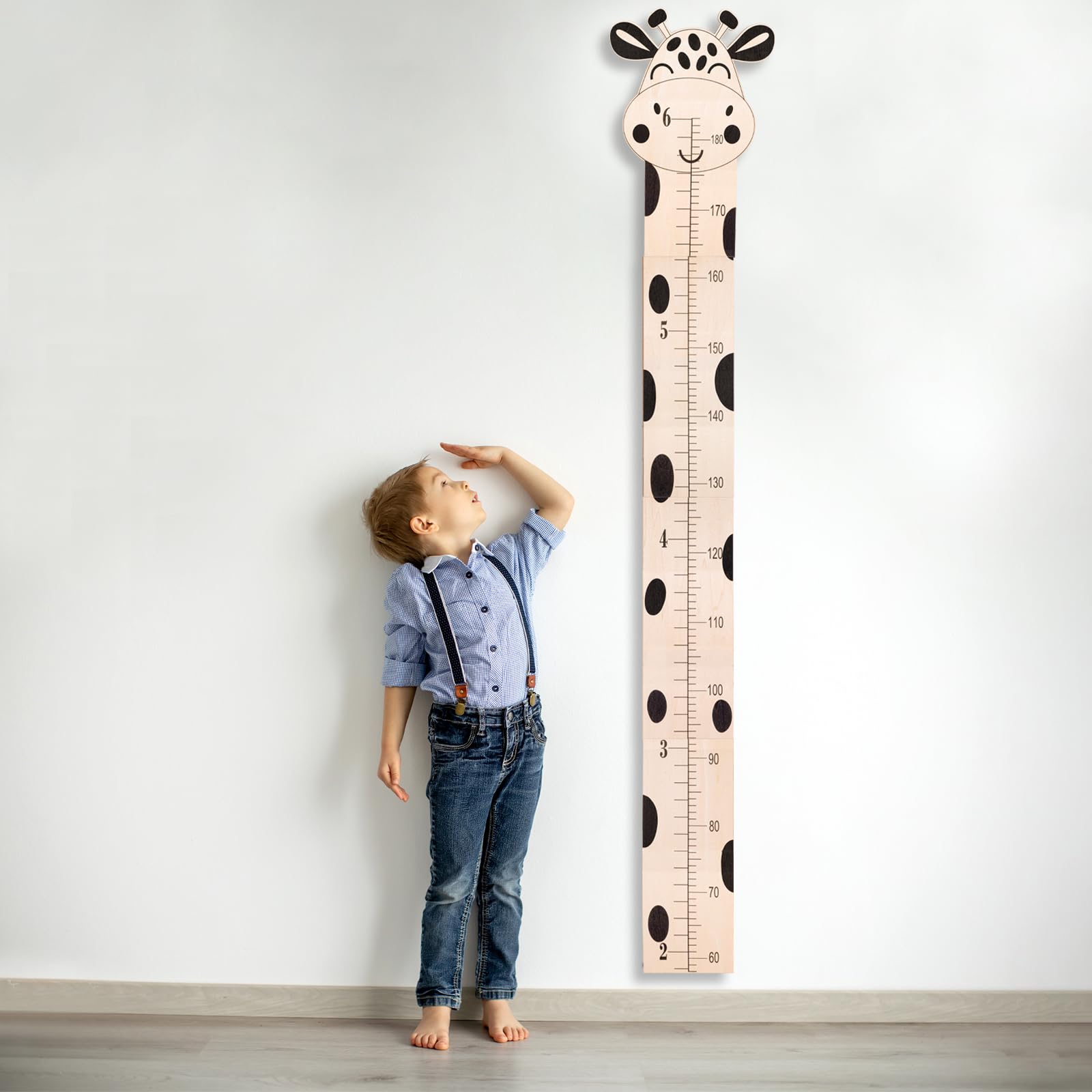 Lcoor height chart stands 55.3 inches tall for compact wall display.