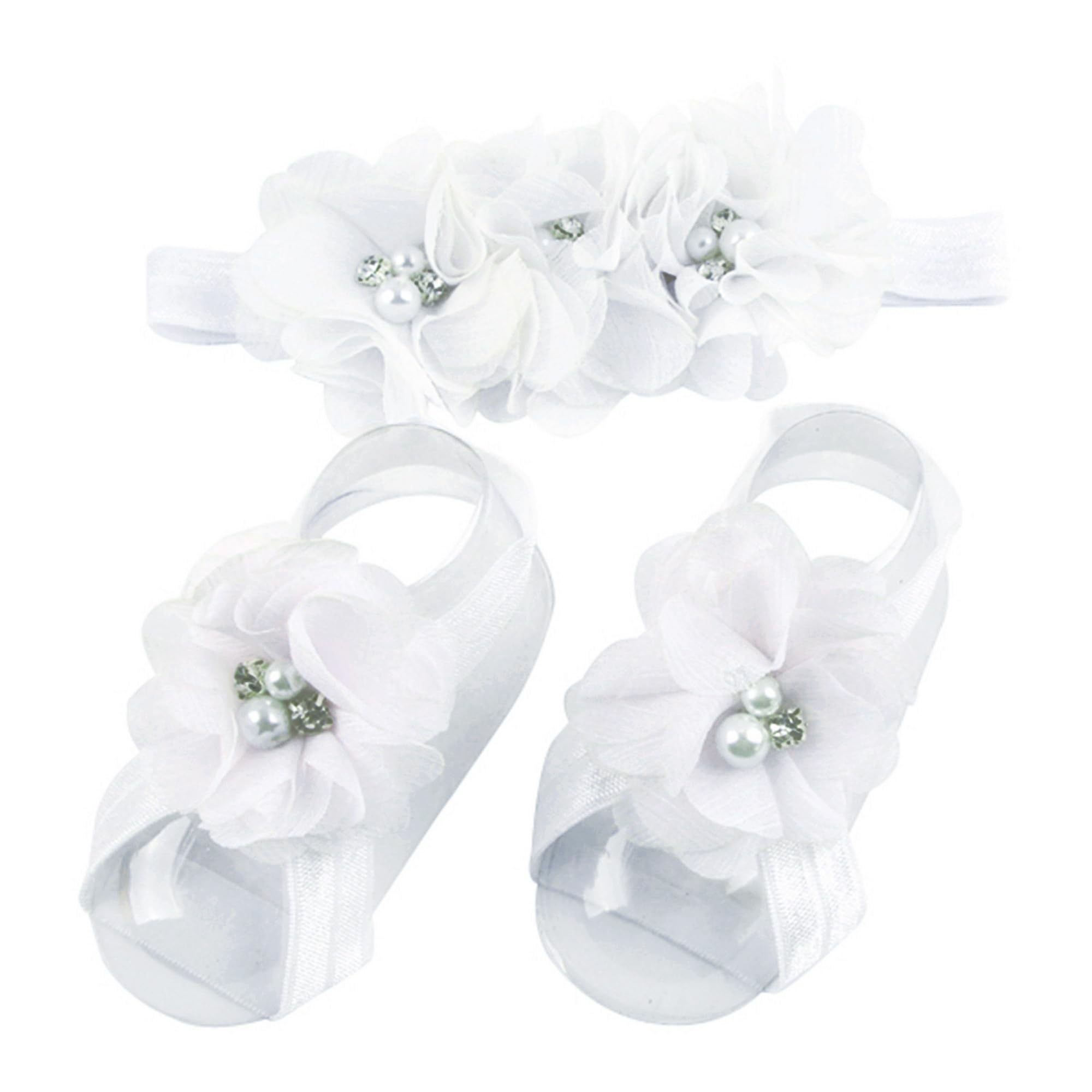 LD DRESS baby girl foot flower set worn together creates cute portraits.