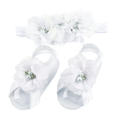 LD DRESS baby girl foot flower set worn together creates cute portraits.