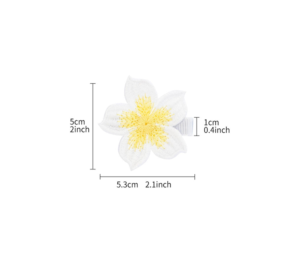 LDDCX baby girls hair accessories set featuring flower details and clip headband