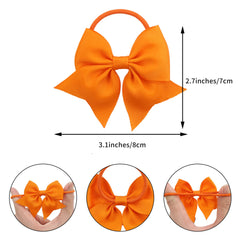 LDDCX baby girls hair ties pigtail style with bow highlight secure fit for delicate hair.