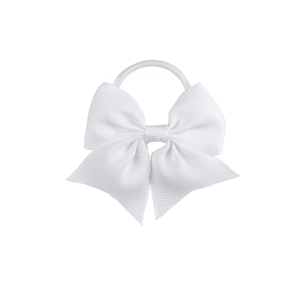 LDDCX baby girls hair ties white pack 2pcs shows a two-piece set for quick outfit changes.