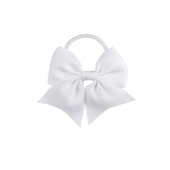 LDDCX baby girls hair ties white pack 2pcs shows a two-piece set for quick outfit changes.