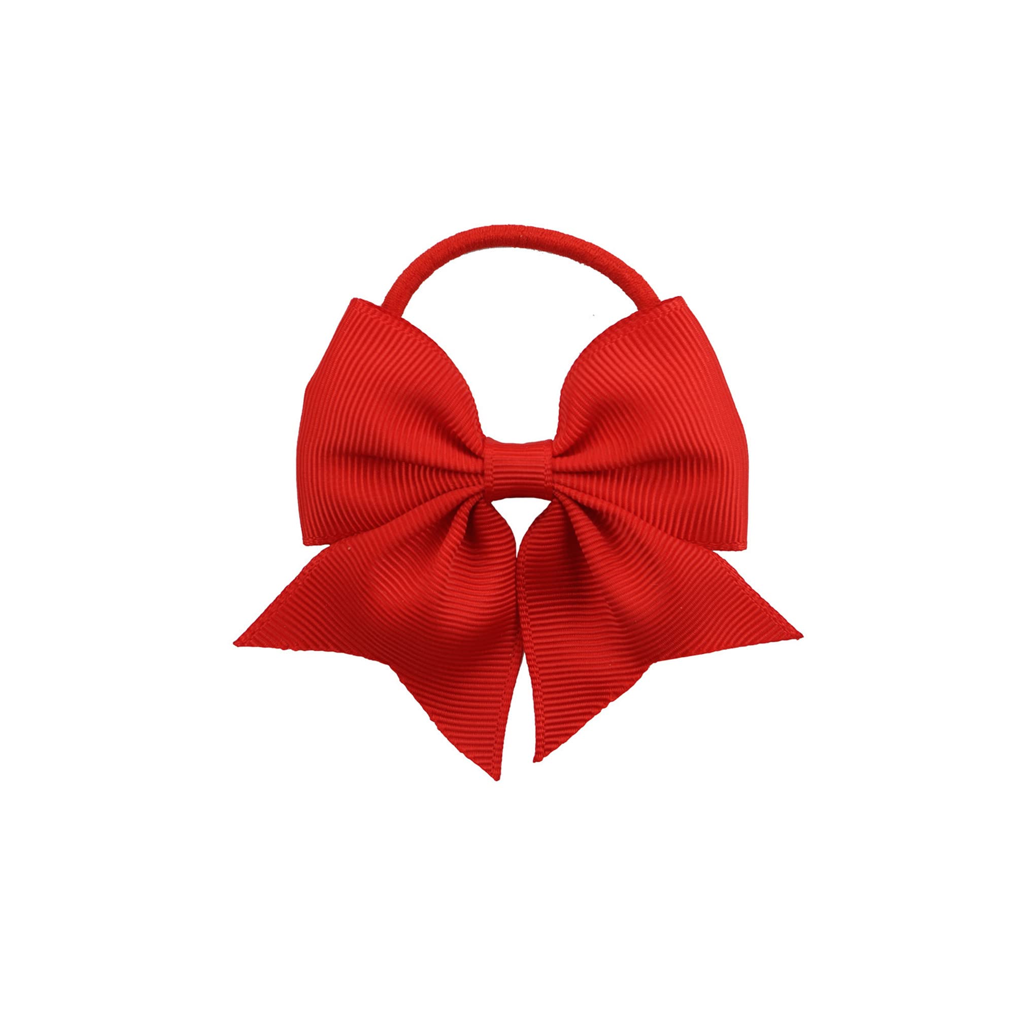 LDDCX baby hair ties with bows red closeup bow showing soft fabric and tiny bow