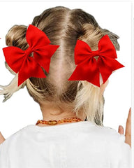 LDDCX baby hair ties with bows red coordinating with outfits for daily wear