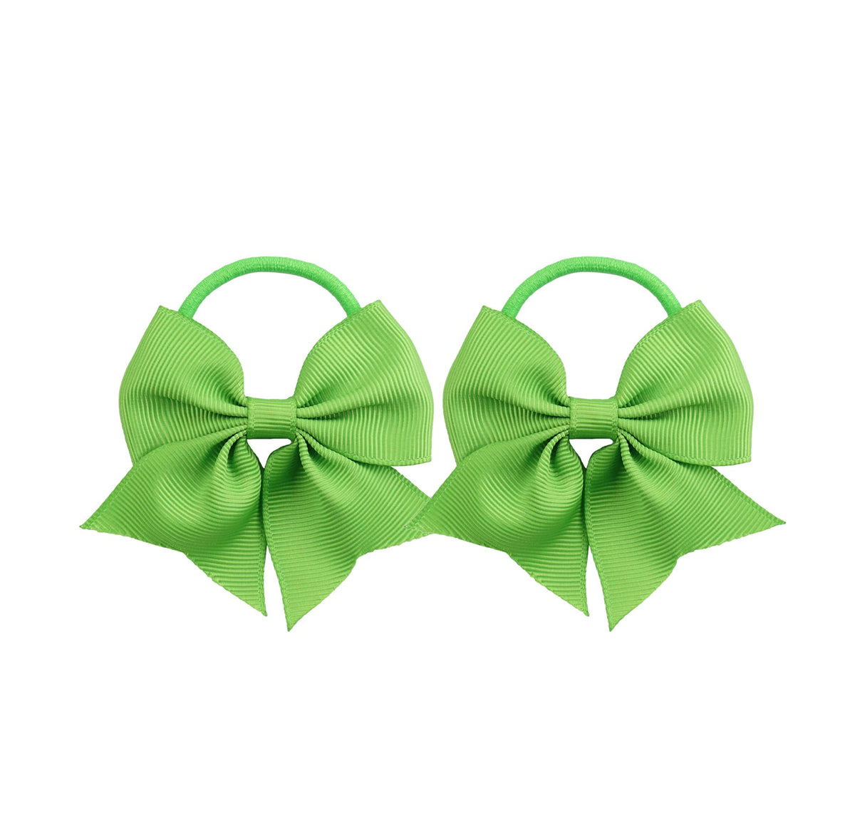 LDDCX light green bow hair ties close-up showing secure elastic hold