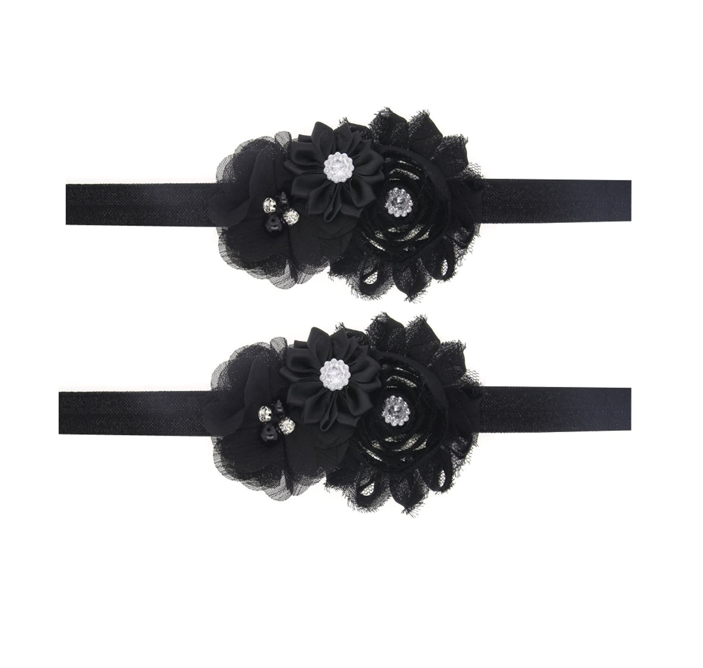 LDDCX Lovely Baby Girl Headband with rhinestone flower, ideal for photos and special occasions