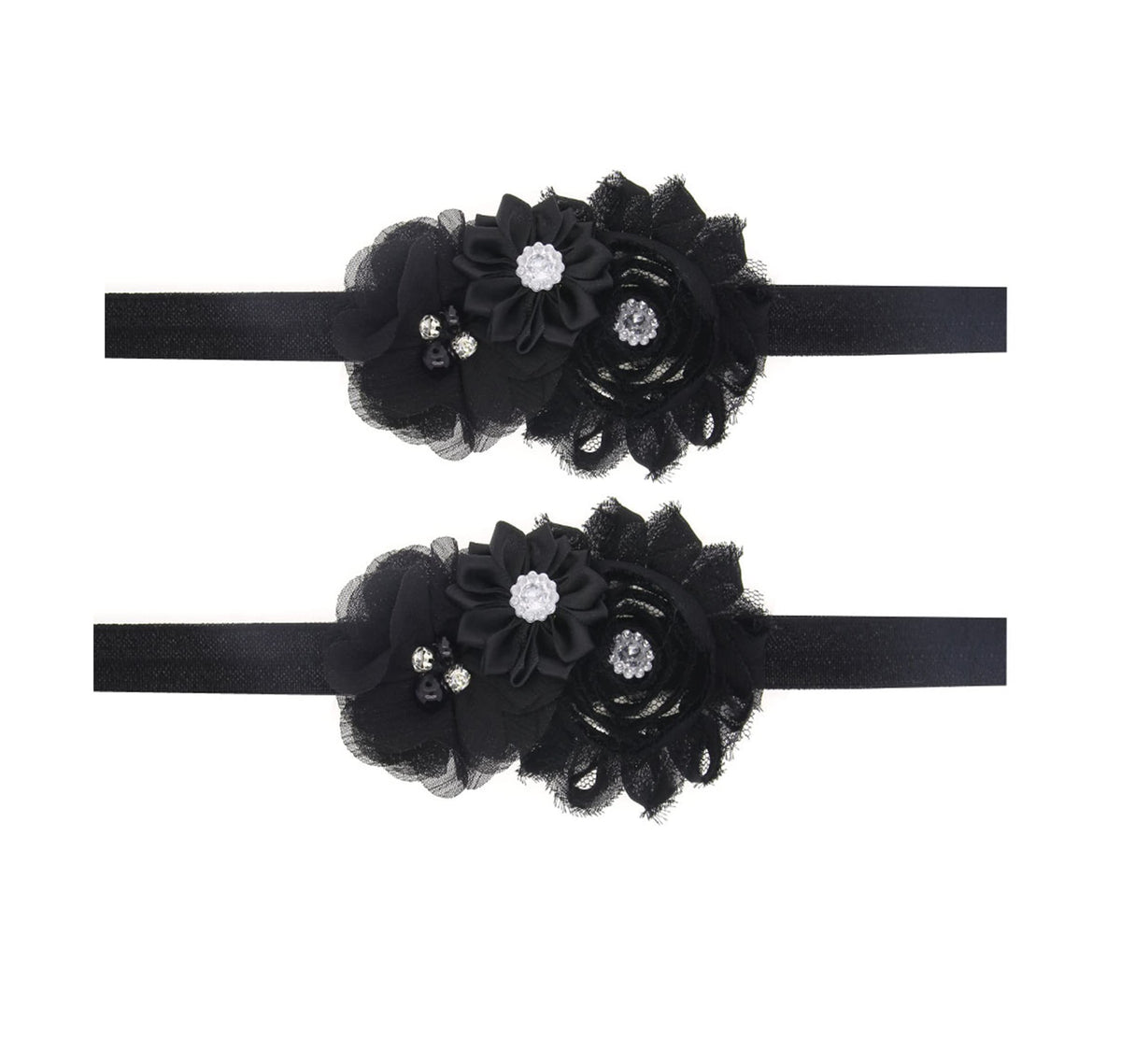 LDDCX Lovely Baby Girl Headband with rhinestone flower, ideal for photos and special occasions