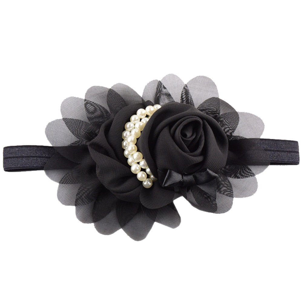 LDDCX Lovely rhinestone angel headband in black adds sparkle for special occasions.