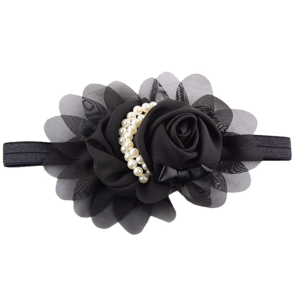 LDDCX Lovely rhinestone angel headband in black adds sparkle for special occasions.