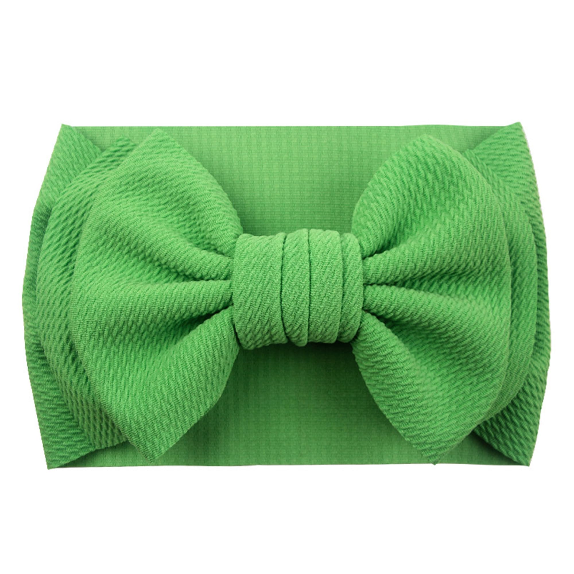 LDDCX newborn headband bows worn on baby head shows comfortable fit