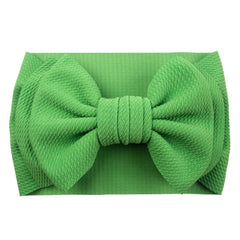 LDDCX newborn headband bows worn on baby head shows comfortable fit