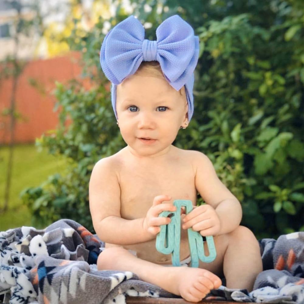 LDDCX two-pcs bows green blue pack provides versatile infant gift idea