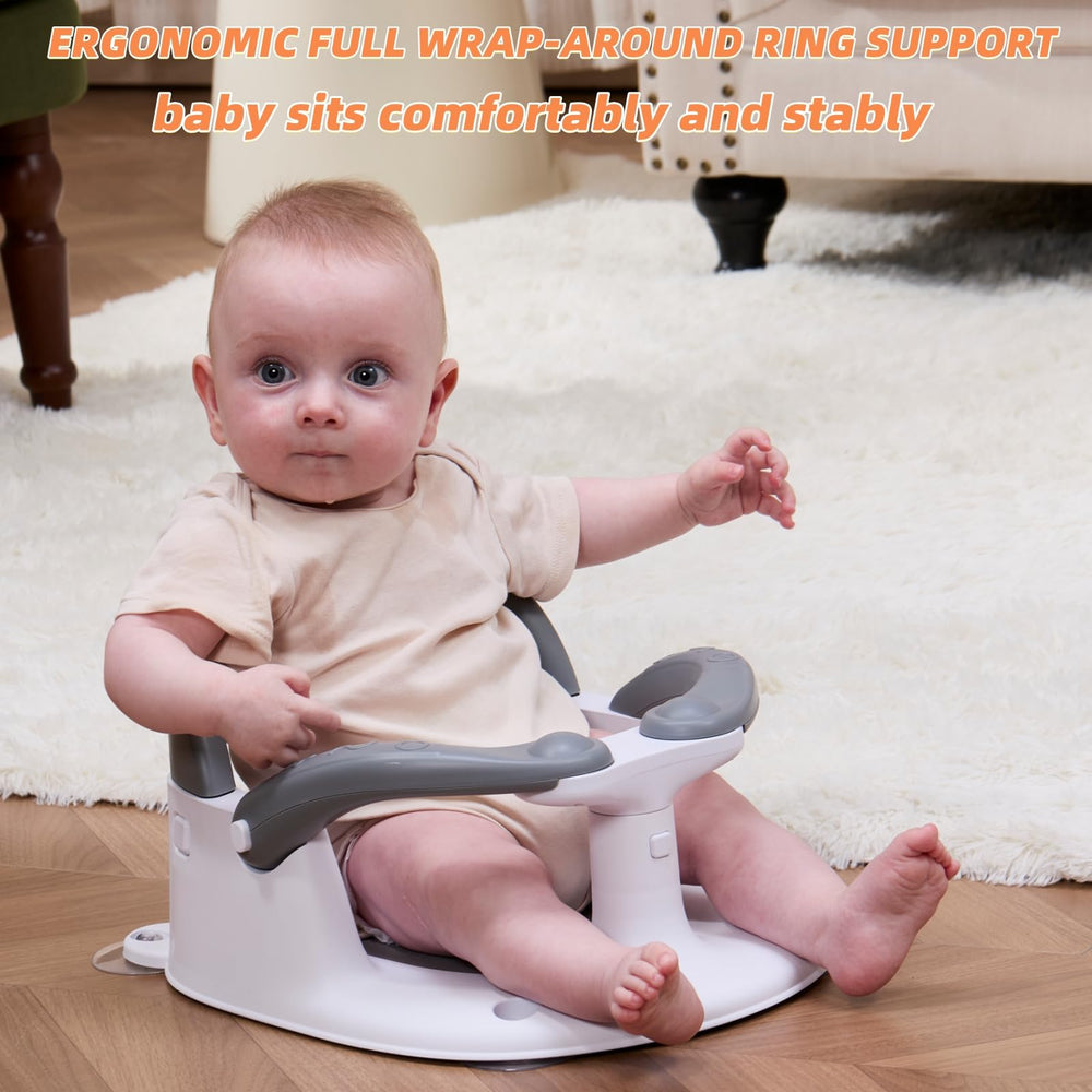 LDIIDII bath chair with four suction cups stays stable on smooth surfaces