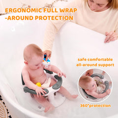 LDIIDII semi-open backrest enables quick rinse and checks during baths