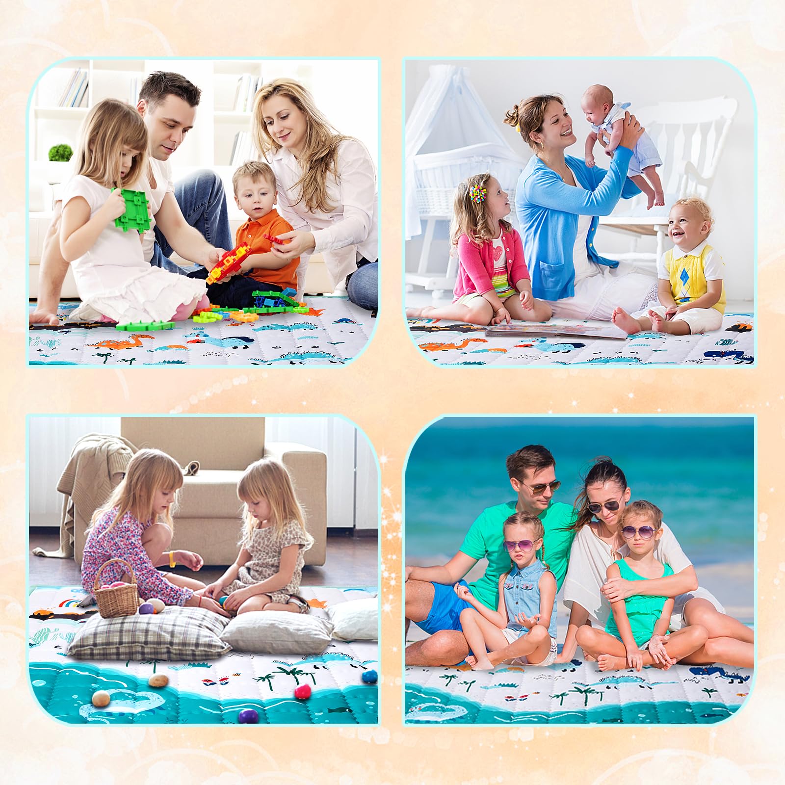 Ldxtechs machine-washable play mat dries quickly for busy families.