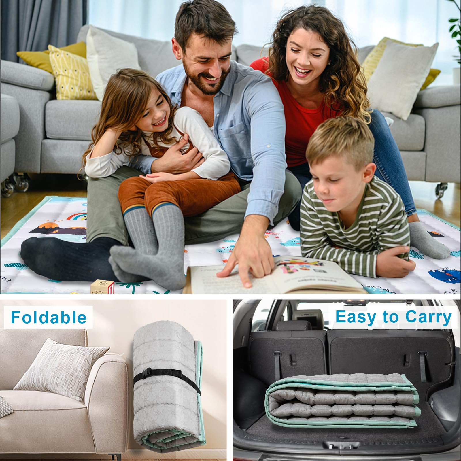 Ldxtechs play mat's colorful design supports sensory exploration and learning.