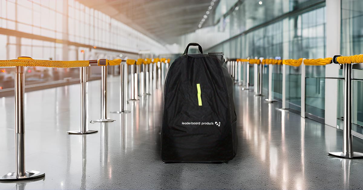 LEADERBOARD PRODUCTS X-Large Stroller Bag side view shows roomy coverage for many strollers