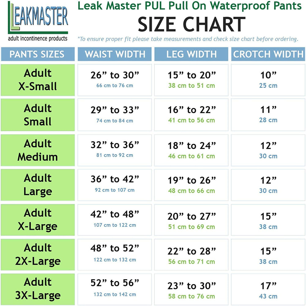 LeakMaster PUL Waterproof Pants side profile, breathable and comfortable wear.